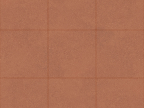 侘寂橘红哑光纯色格子砖