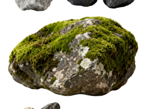  中式 禅风 日式 免抠自然岩石岩 免抠石头 