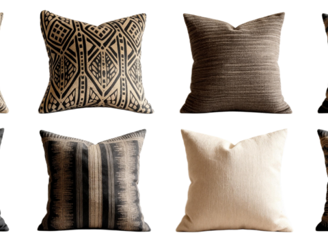 诧寂风抱枕 禅意抱黑白灰抱枕 黑白条纹抱枕 黑白几何图案抱枕