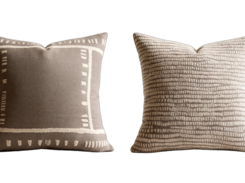  诧寂风抱枕 禅意抱枕 中式抱枕 素雅抱枕 棕色涂鸦抱枕 