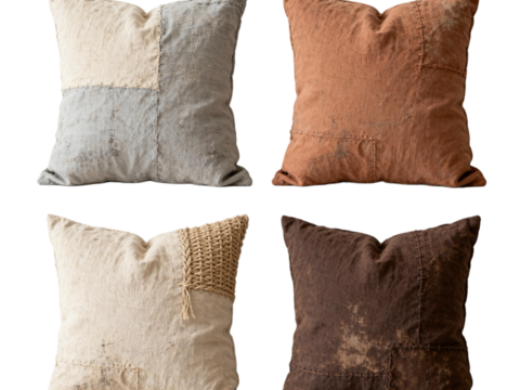  诧寂风抱枕 禅意抱枕 工业风做旧抱枕 素雅抱枕 