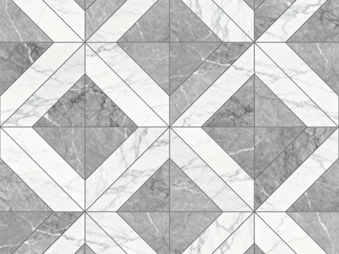 花砖 灰白石材拼花 花卉几何图案水刀石材拼花地砖 石材马赛克