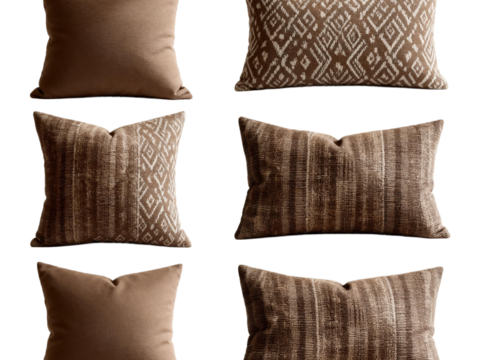  诧寂风抱枕 禅意抱枕 中式抱枕 素雅抱枕 棕色涂鸦抱枕 