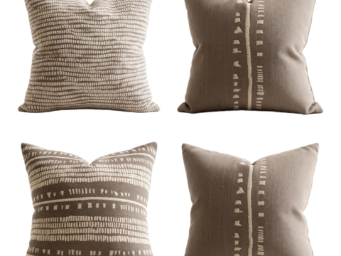  诧寂风抱枕 禅意抱枕 中式抱枕 素雅抱枕 棕色涂鸦抱枕 