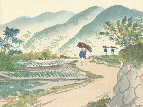 日本浮世绘风景画，日本著名景点绘画19