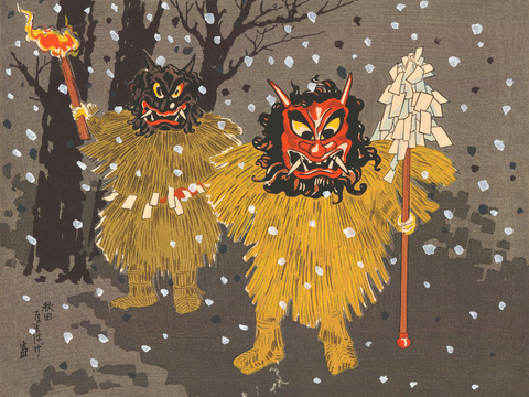 日本浮世绘风景画，日本著名景点绘画41