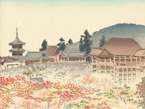 日本浮世绘风景画，日本著名景点绘画9