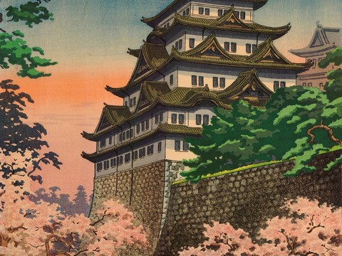 日本浮世绘风景画，日本著名景点风景画44