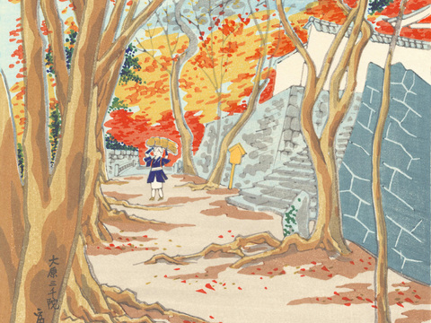  日本浮世绘风景画，日本著名景点绘画32 