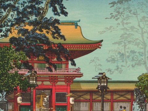  日本浮世绘风景画，日本著名景点风景画50 