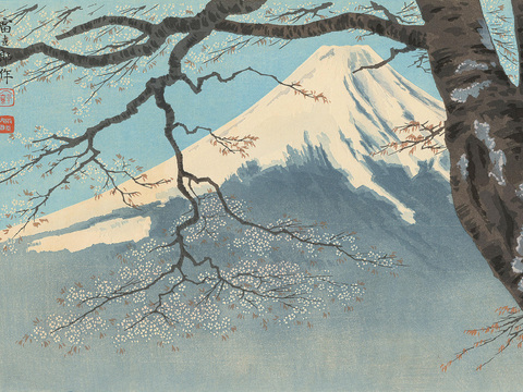 日本浮世绘风景画，日本著名景点绘画30