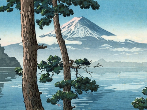 日本浮世绘风景画，日本著名景点风景画12
