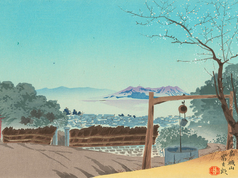 日本浮世绘风景画，日本著名景点绘画52