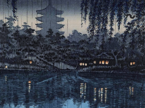 日本浮世绘风景画，日本著名景点风景画6