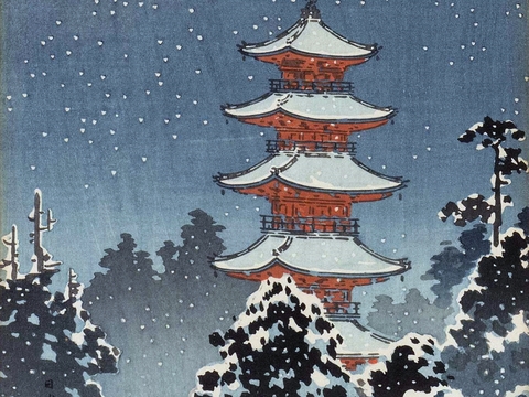 日本浮世绘风景画，日本著名景点风景画4