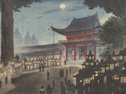 日本浮世绘风景画，日本著名景点绘画36