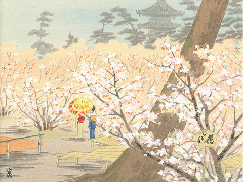 日本浮世绘风景画，日本著名景点绘画16