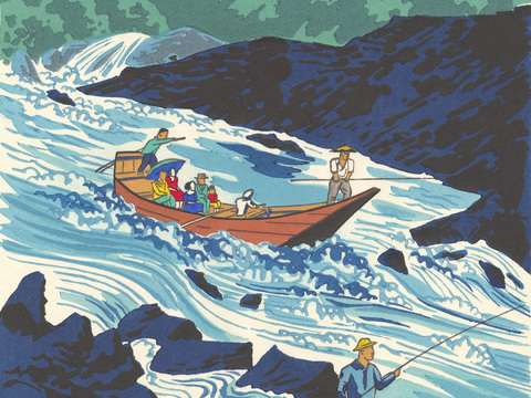 日本浮世绘风景画，日本著名景点绘画48