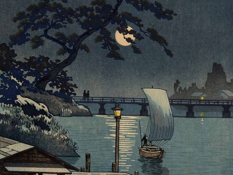 日本浮世绘风景画，日本著名景点风景画71