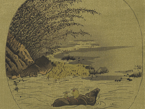 日本浮世绘风景画，日本著名景点绘画33