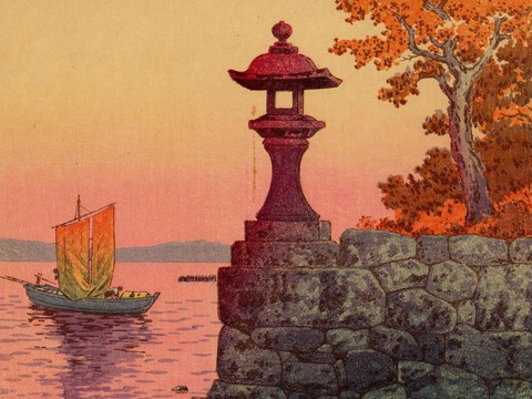 日本浮世绘风景画，日本著名景点风景画39