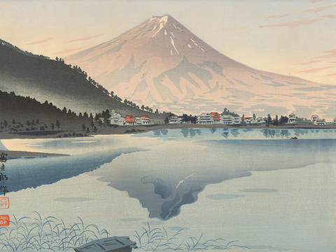 日本浮世绘风景画，日本著名景点绘画63