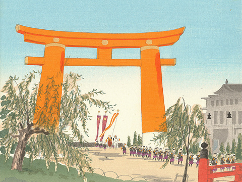  日本浮世绘风景画，日本著名景点绘画10 