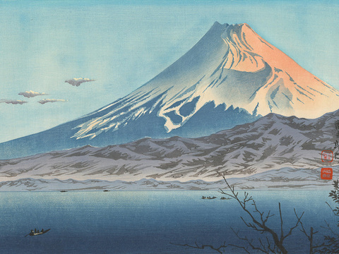 日本浮世绘风景画，日本著名景点绘画62