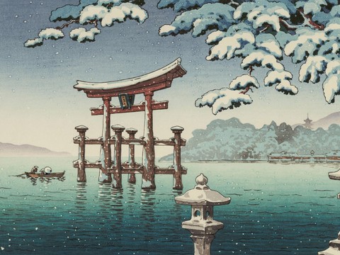 日本浮世绘风景画，日本著名景点风景画63