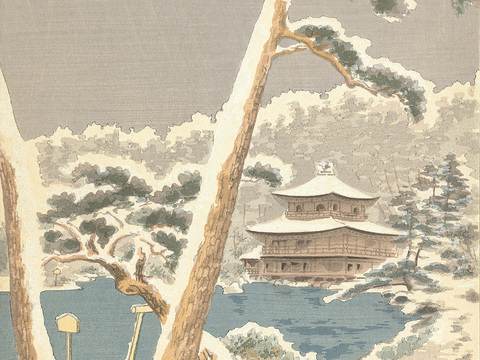 日本浮世绘风景画，日本著名景点绘画17