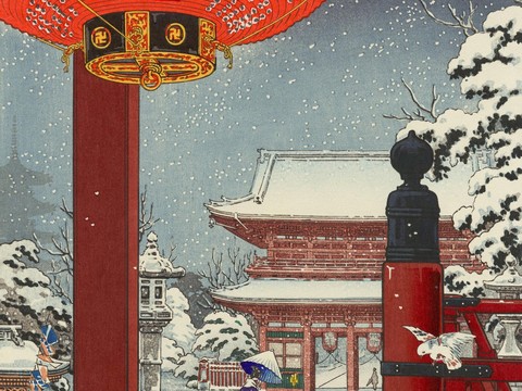  日本浮世绘风景画，日本著名景点风景画58 