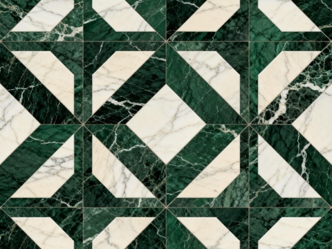 绿白色石材拼花 花卉图案水切刀拼花石材 绿色石材拼花马赛克