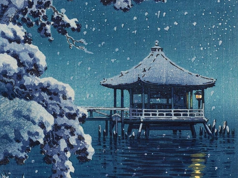  日本浮世绘风景画，日本著名景点风景画18 