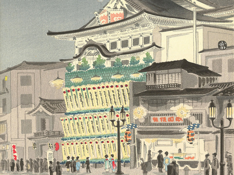 日本浮世绘风景画，日本著名景点绘画6