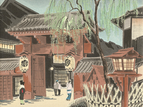 日本浮世绘风景画，日本著名景点绘画4