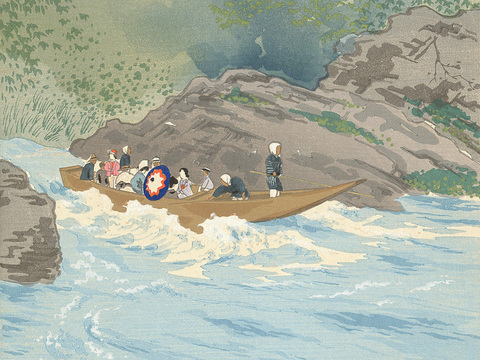 日本浮世绘风景画，日本著名景点绘画11