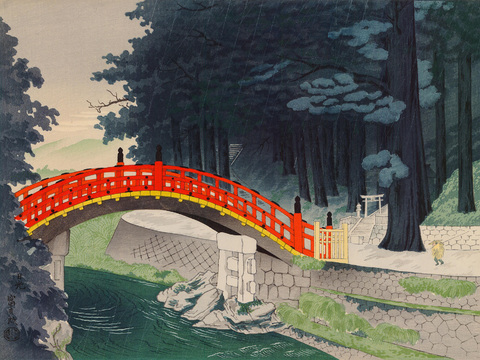  日本浮世绘风景画，日本著名景点绘画35 