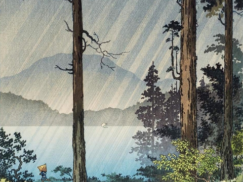 日本浮世绘风景画，日本著名景点风景画19