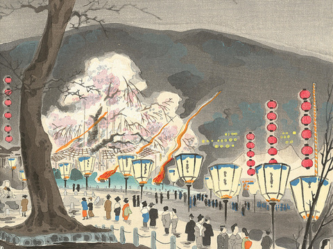 日本浮世绘风景画，日本著名景点绘画7