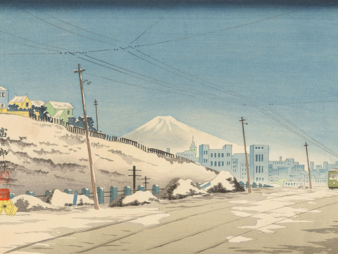  日本浮世绘风景画，日本著名景点绘画45 