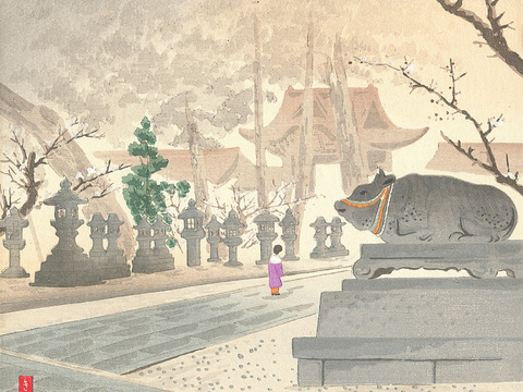 日本浮世绘风景画，日本著名景点绘画21