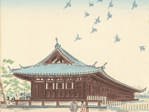  日本浮世绘风景画，日本著名景点绘画26 