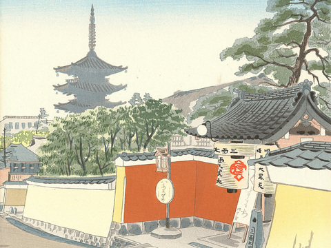 日本浮世绘风景画，日本著名景点绘画25