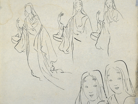 日本浮世绘人物画，日本清新人物画68