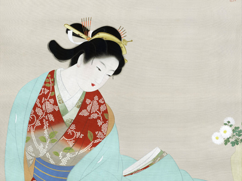 日本浮世绘人物画，日本清新人物画7