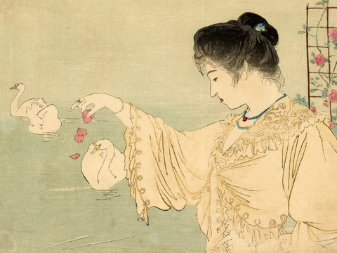  日本浮世绘人物画，日本清新人物画17 