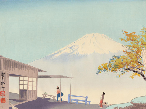 日本浮世绘风景画，日本著名景点绘画142