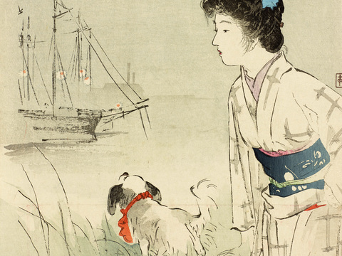 日本浮世绘人物画，日本清新人物画3