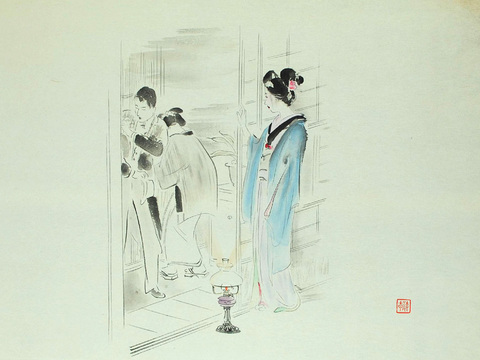 日本浮世绘人物画，日本清新人物画106