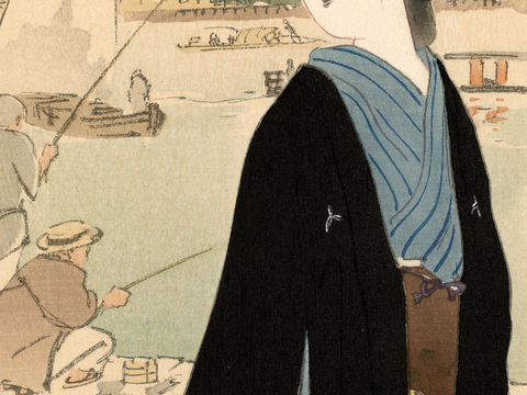  日本浮世绘人物画，日本清新人物画44 